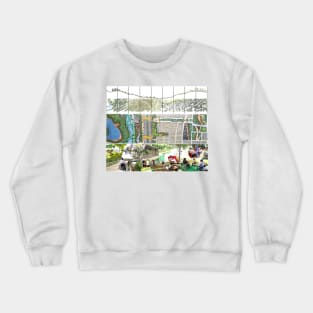 wetland landscape park design Crewneck Sweatshirt